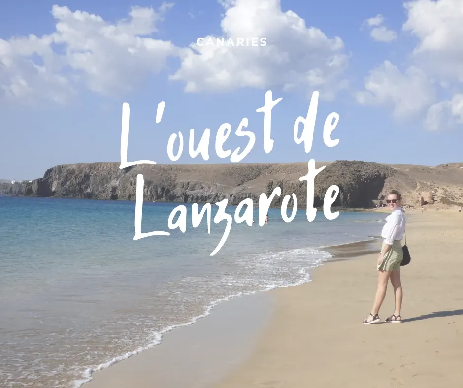 Bandeau final L'ouest de Lanzarote sur une plage de sable doré
