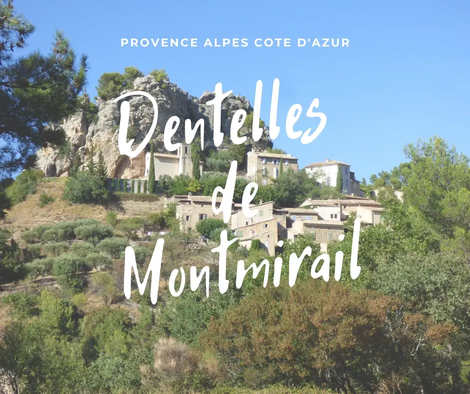 Village perché sur son éperon rocheux, titre Dentelles de Montmirail