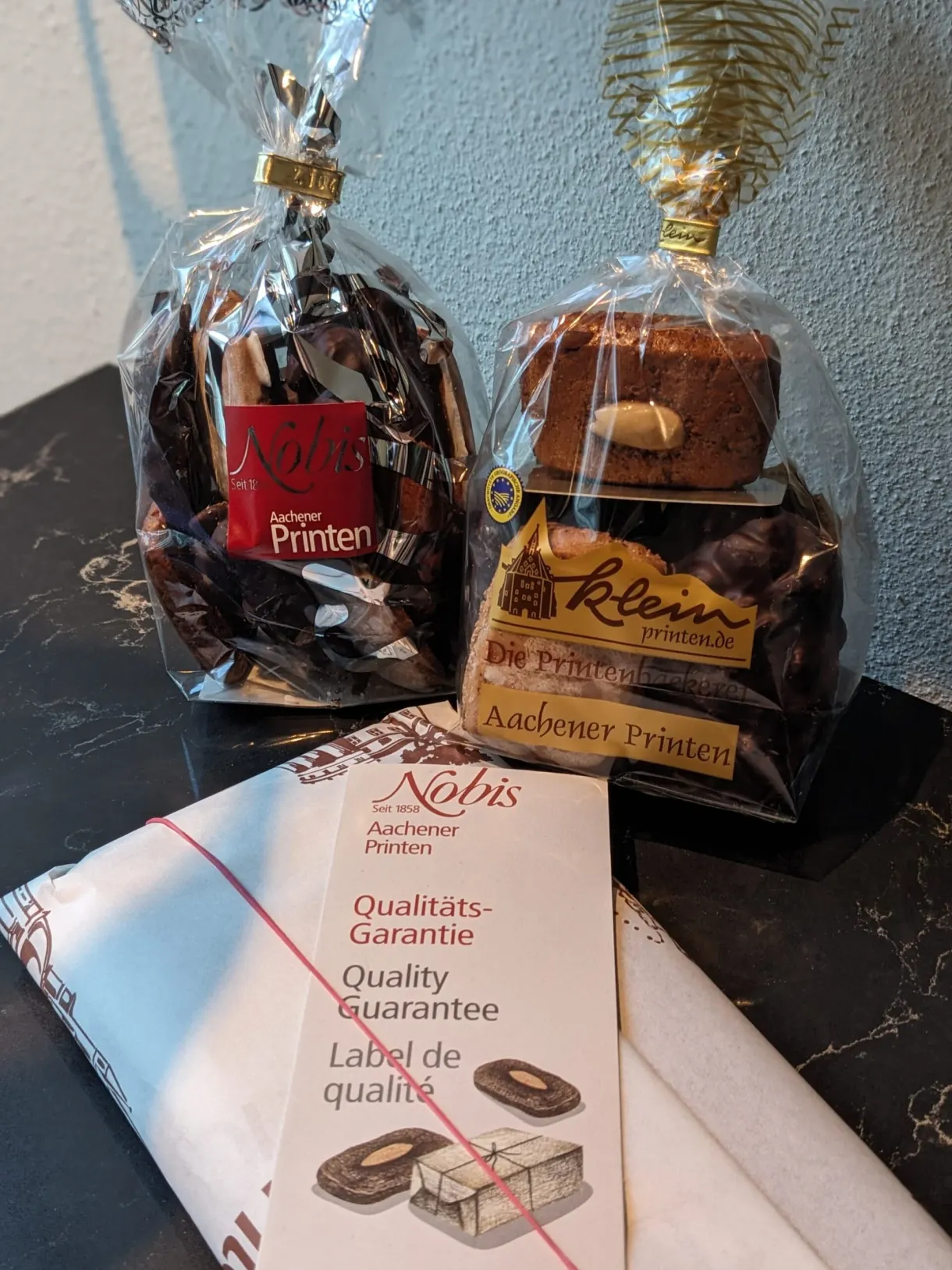 Sachets de Printen, les biscuits épicés d'Aix-la-Chapelle