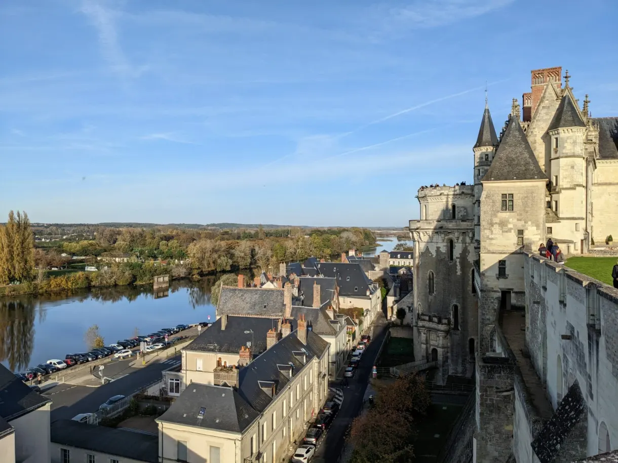 Toits d'Amboise et Loire vus depuis le chemin de ronde