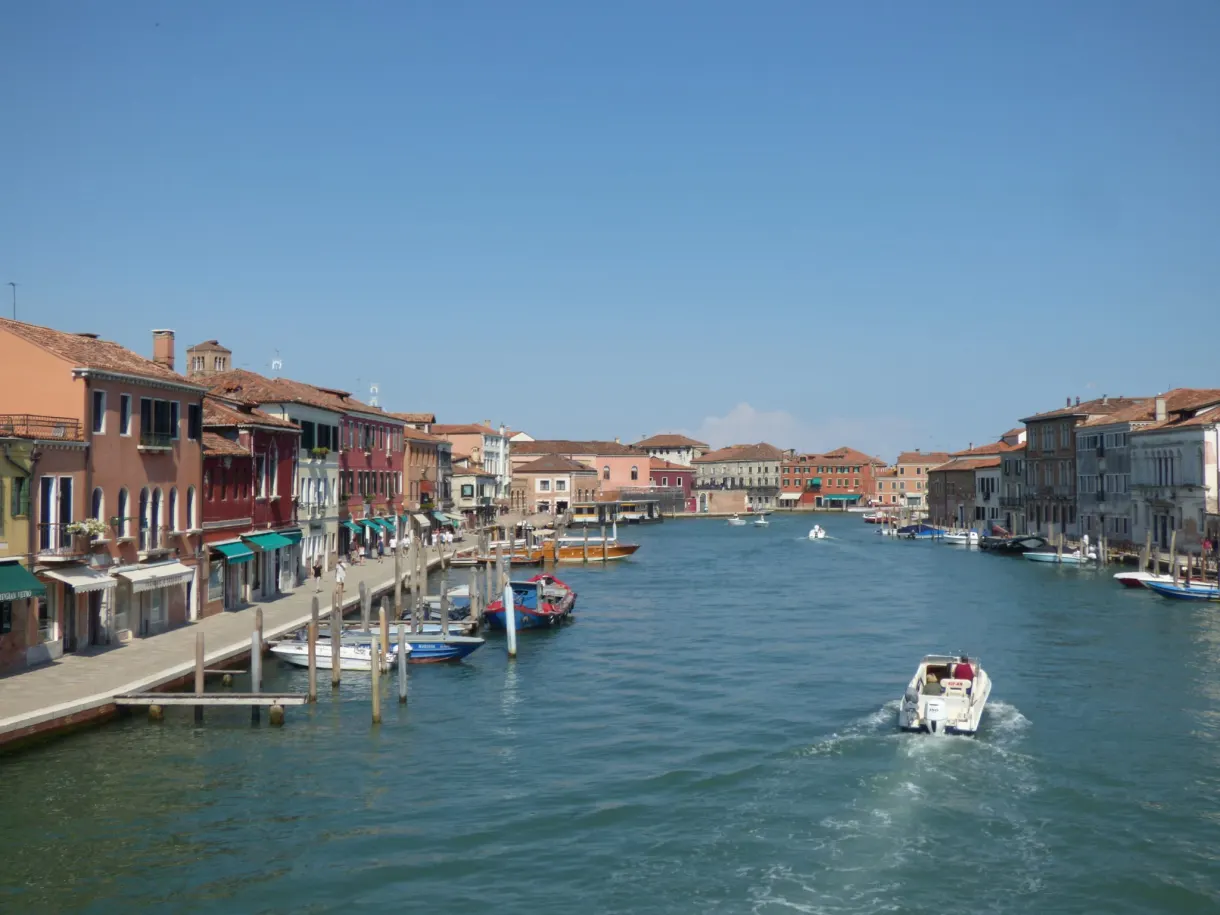 Grand canal of Murano seen from a bridge